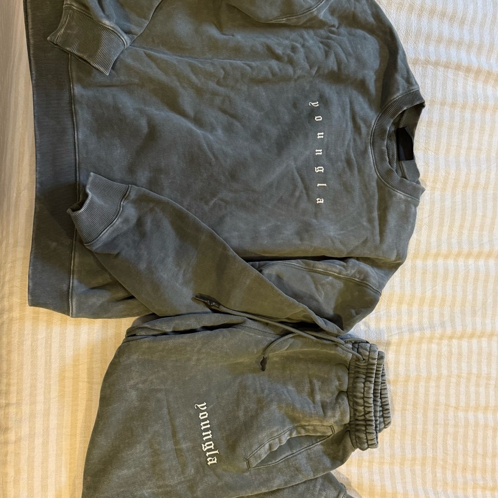 YoungLA Washed Sweatshirt/Jogger set